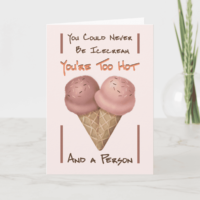 A digital illustration of a pair of ice cream cones with pink and mauve ice cream, covered in maroon and orange sprinkles. The ice cream cones are angled to create a heart. Above in brown and orange hand written text it says