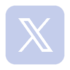 Twitter The Twitter X logo within a rounded square filled in with light blue